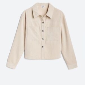 AVLN cropped corduroy shacket